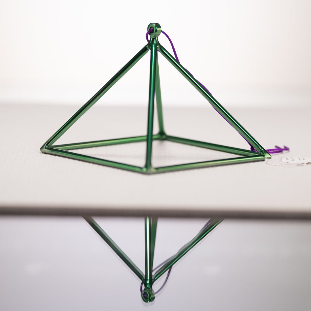 6" Emerald Heart Crystal Singing Pyramid from Sacred Singing Bowls™