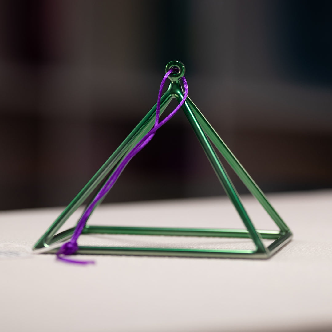 Green crystal pyramid