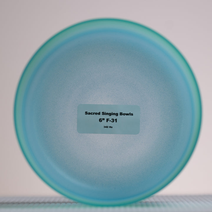 Sacred Singing Bowls™ product label with bowl specifications