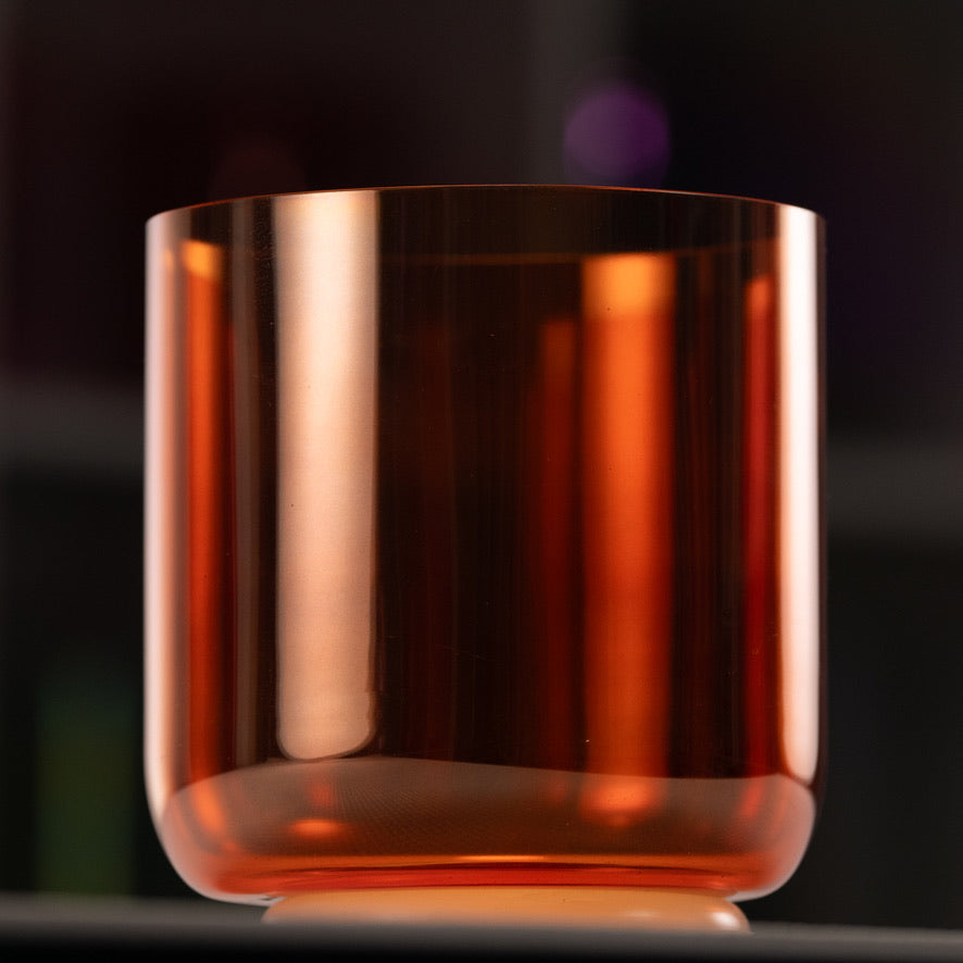 Heart chakra crystal singing bowl