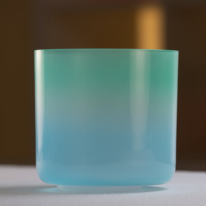 Blue and green heart chakra singing bowl
