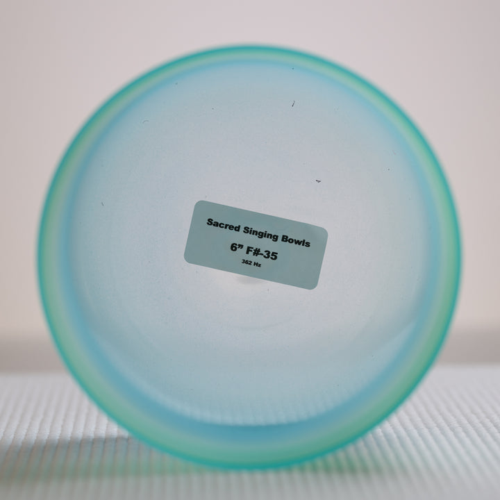 Sacred Singing Bowls™ product label with bowl specifications
