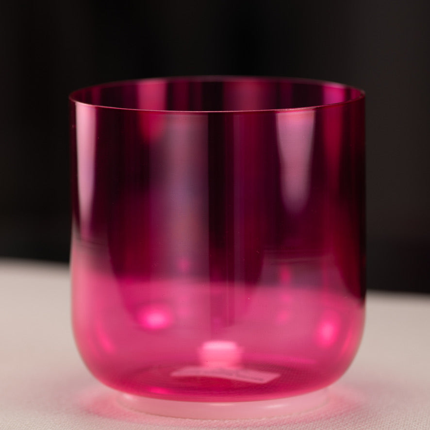 6" F#-46 Pink Lotus Crystal Singing Bowl from Sacred Singing Bowls™