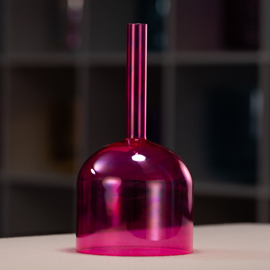 6" F#-9 Fractal Fuchsia Handheld Singing Bowl, Perfect Pitch from Bowls of Sound