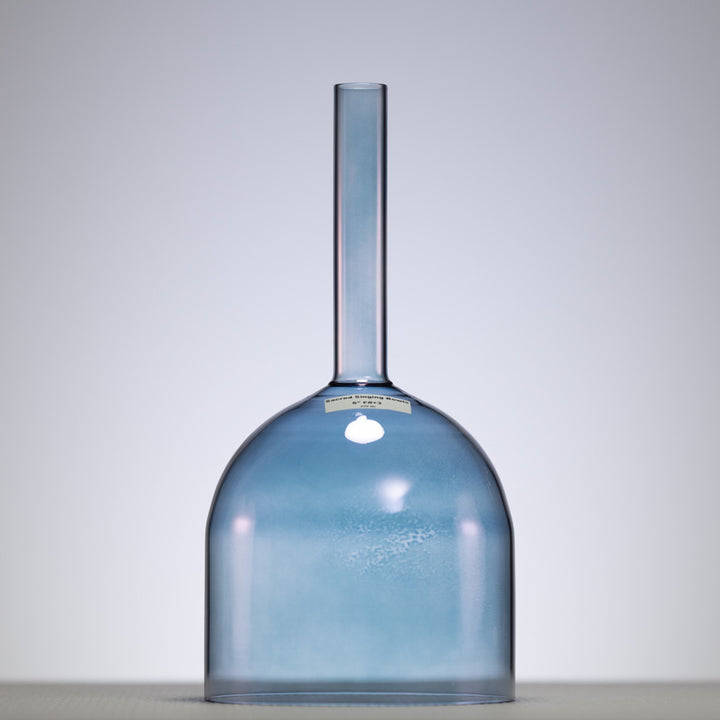 A 6-inch handheld crystal singing bowl with an indigo color displayed against a neutral background.