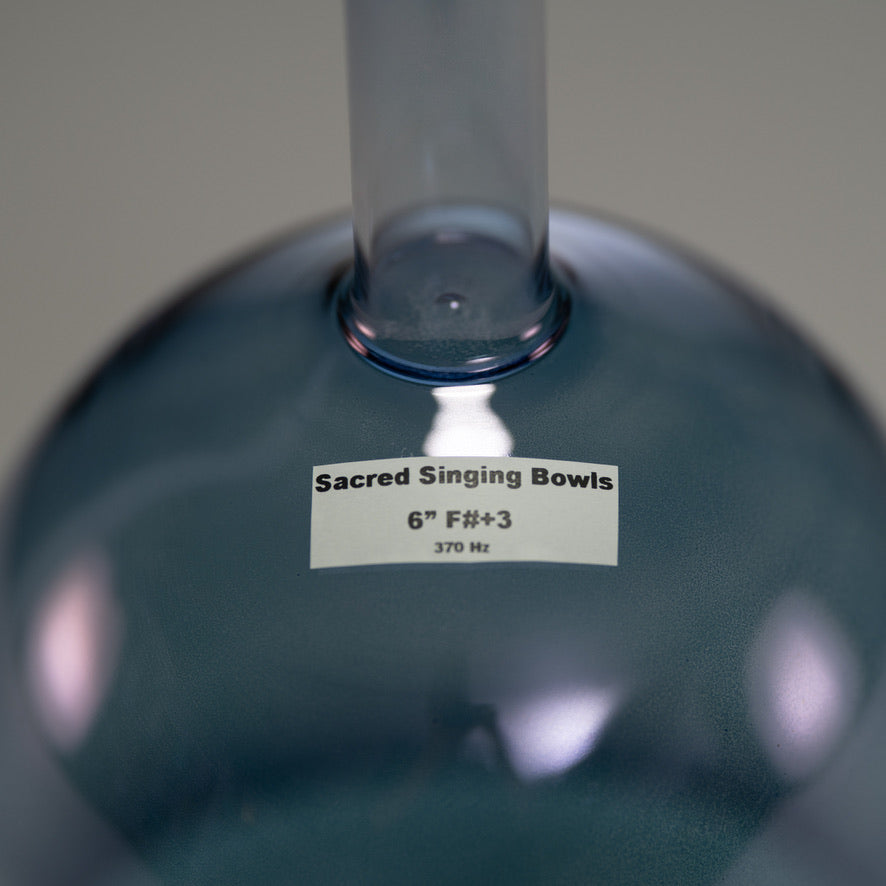 Sacred Singing Bowls™ label with bowl specifications