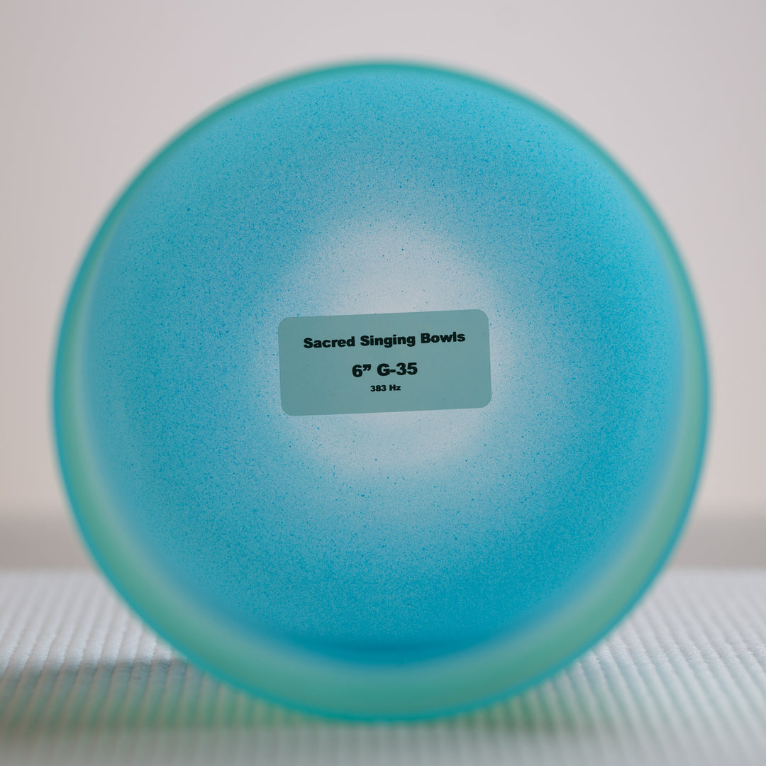 Singing bowl label with bowl specifications