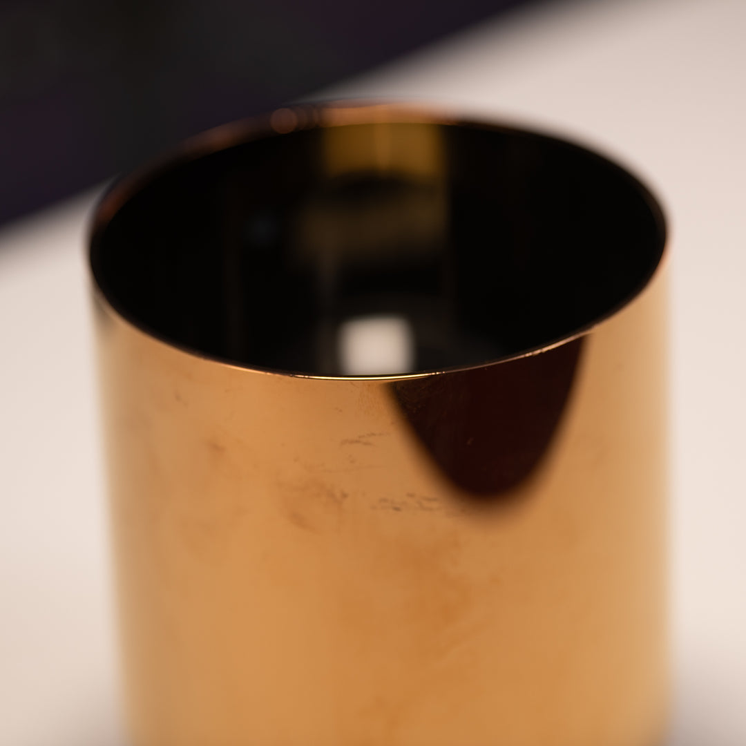 Golden light singing bowl