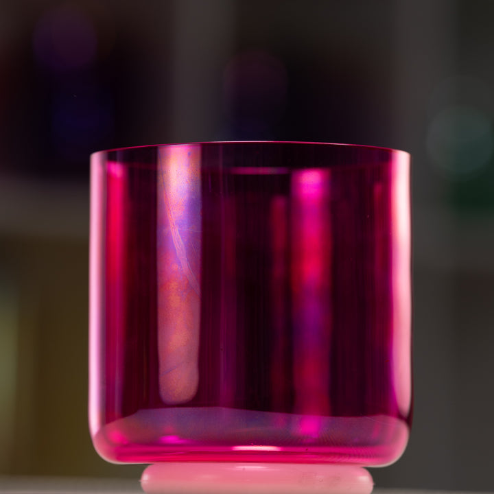 Pink crystal singing bowl