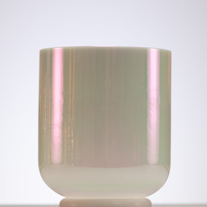 Throat chakra singing bowl in white