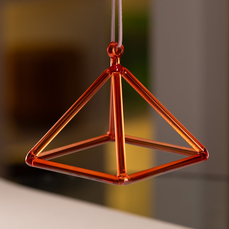 6" Setting Sun Crystal Singing Pyramid from Bowls of Sound