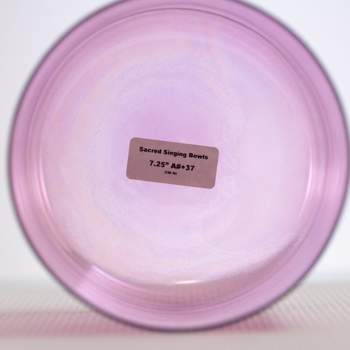 Sacred Singing Bowls™ product label with bowl specifications