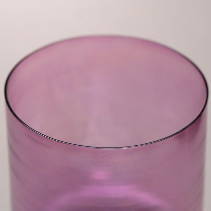 Crystal singing bowl close up