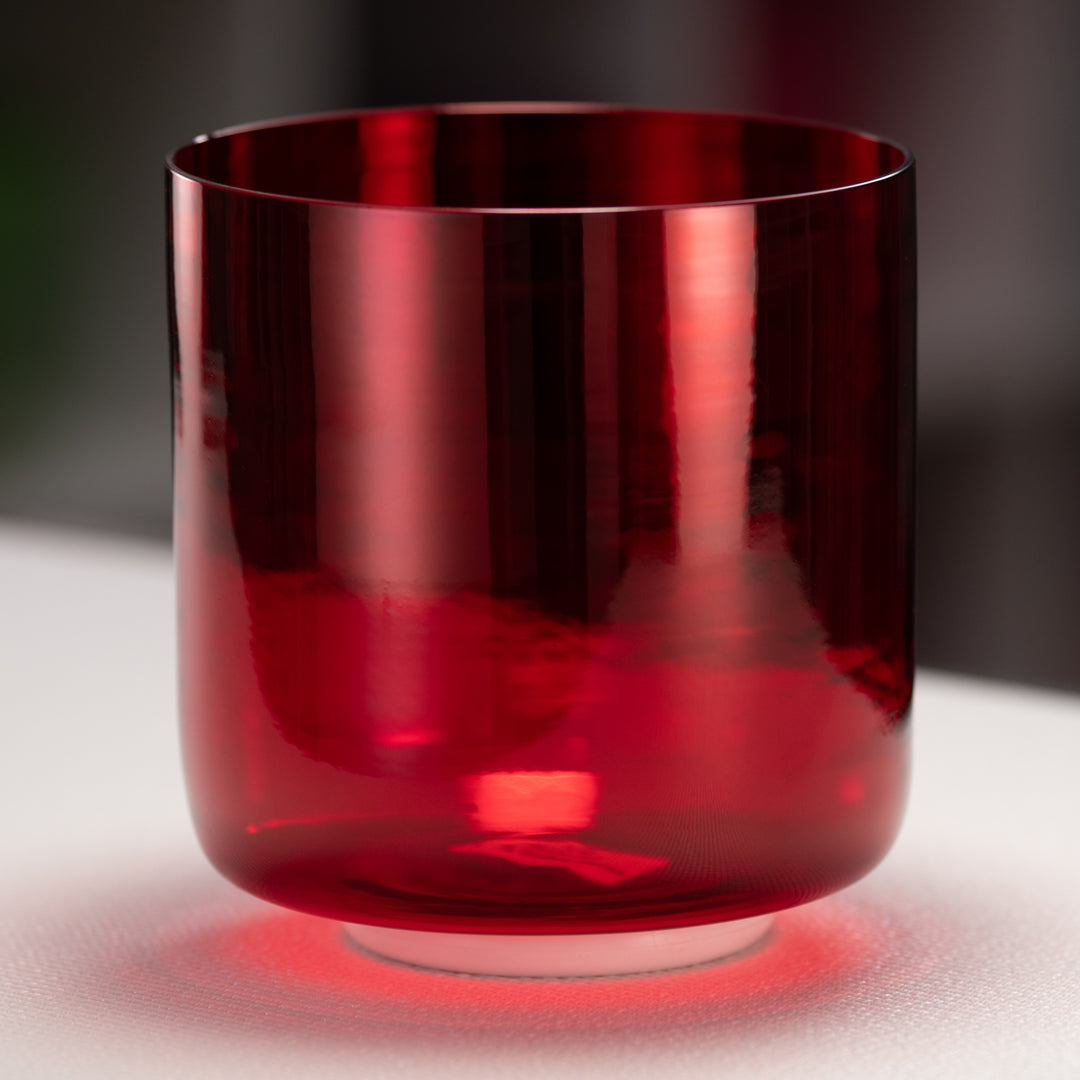 7.25" A#+42 Ruby Ray Crystal Singing Bowl from Bowls of Sound