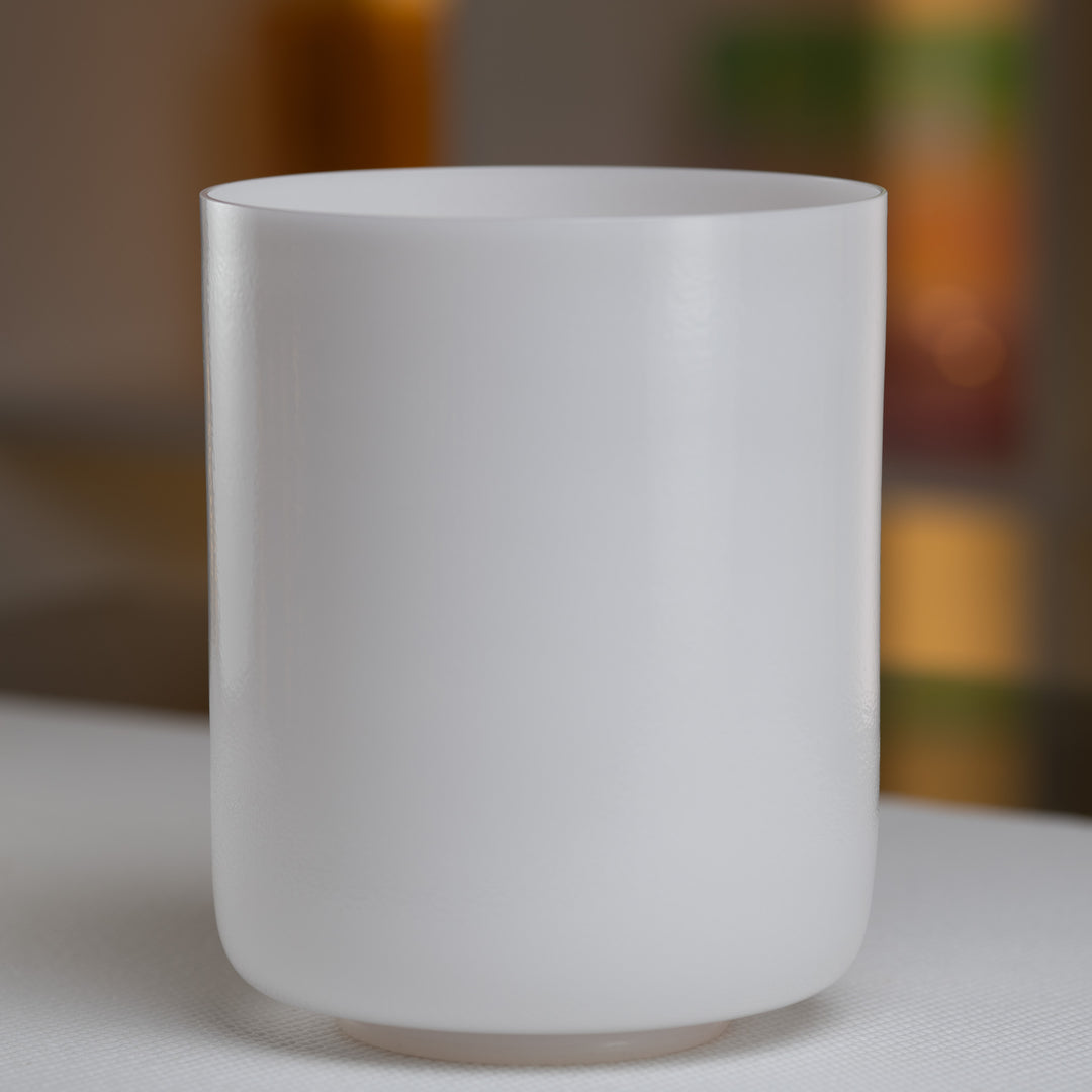 White crown chakra singing bowl