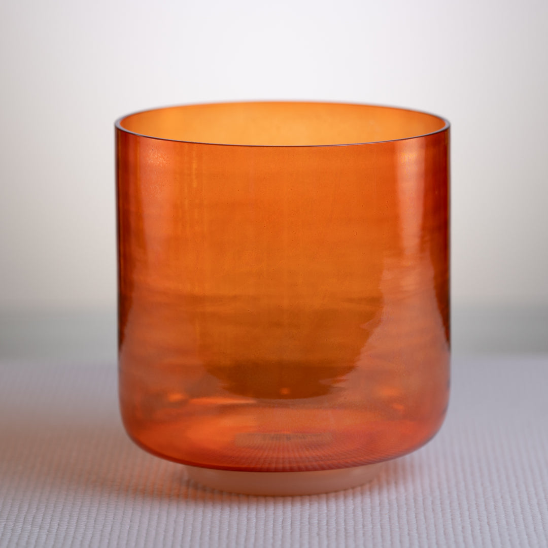 Orange crown chakra singing bowl