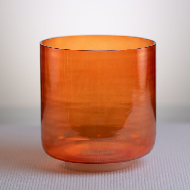 Orange crown chakra singing bowl