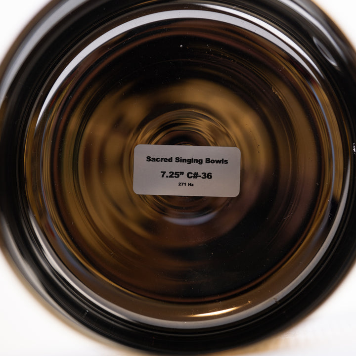 Sacred Singing Bowls™ product label with bowl specifications