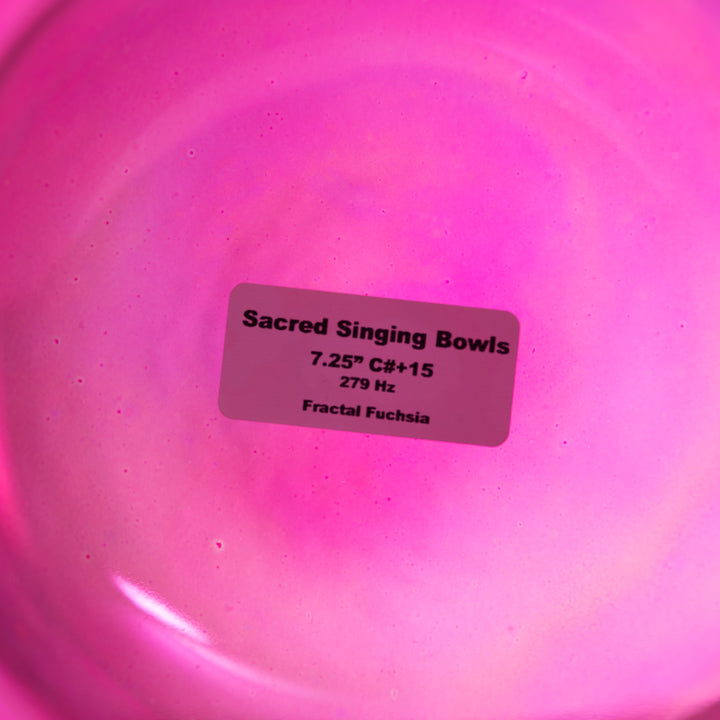 Bright pink singing bowl