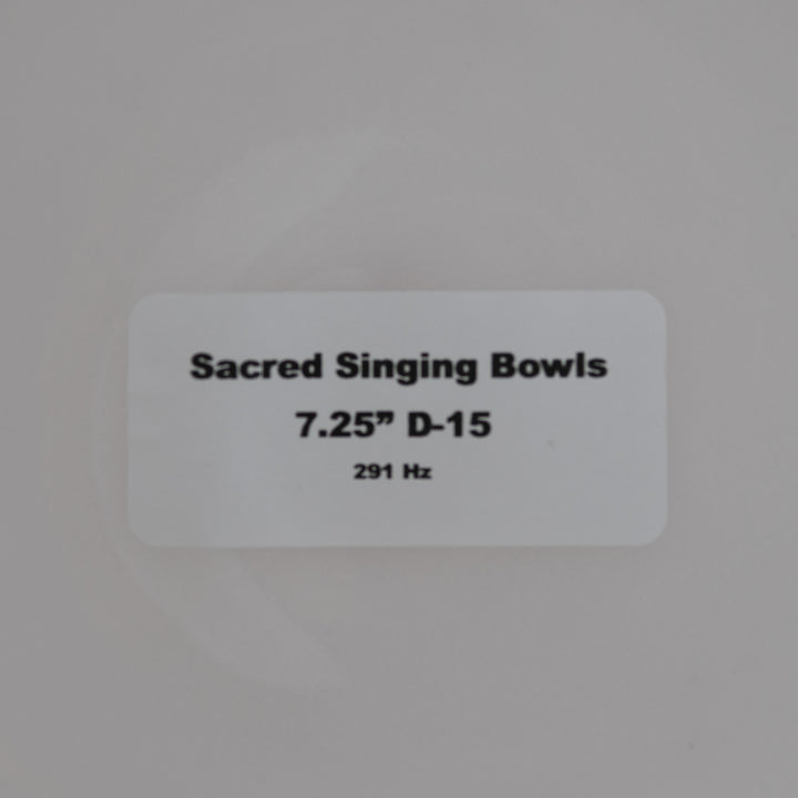 Sacred Singing Bowls Product label