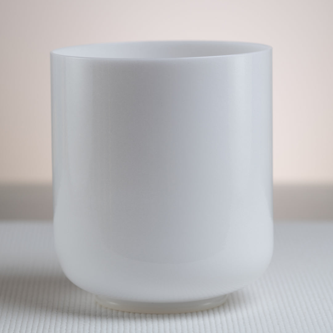 7.25" D#-40 White Light Quartz Crystal Singing Bowl from Bowls of Sound