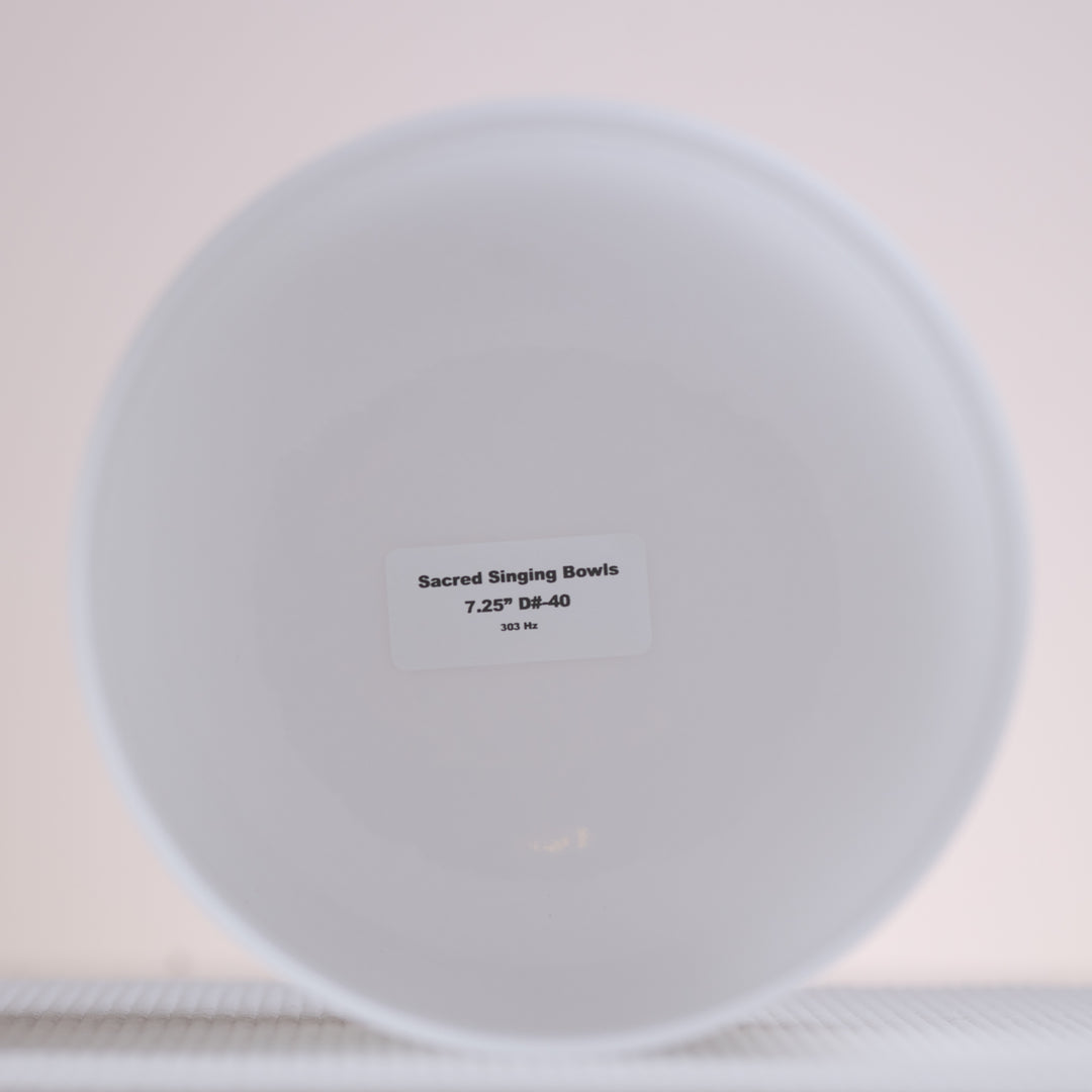 Sacred Singing Bowls™ product label with bowl specifications
