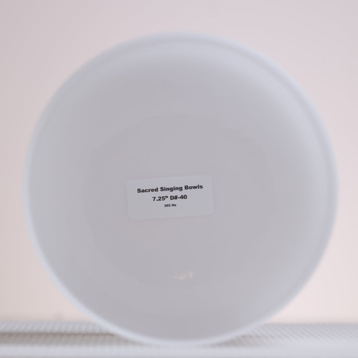 Sacred Singing Bowls™ product label with bowl specifications