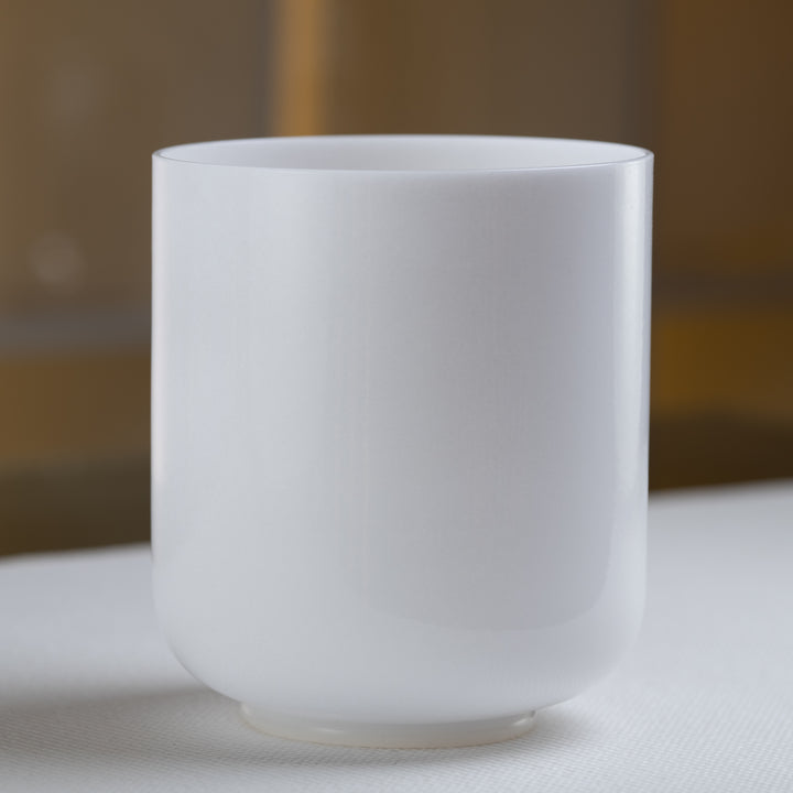 White crystal sound bowl