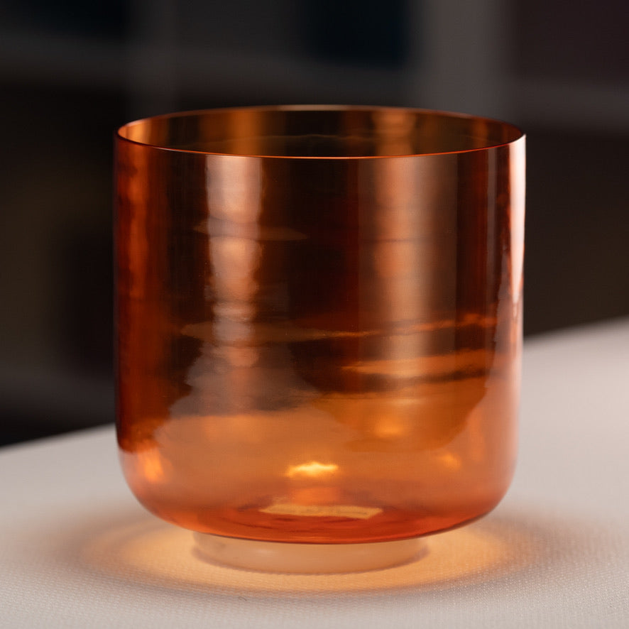 7.5" A-38 Setting Sun Crystal Singing Bowl from Bowls of Sound
