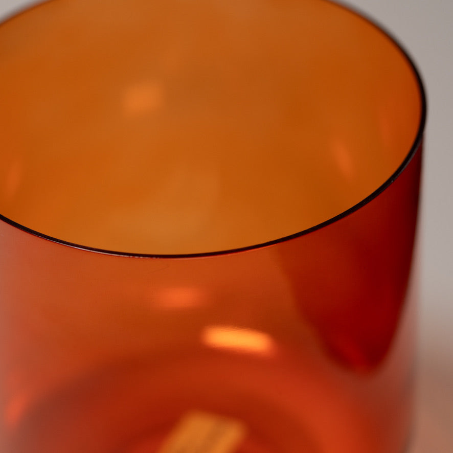 Orange crystal singing bowls