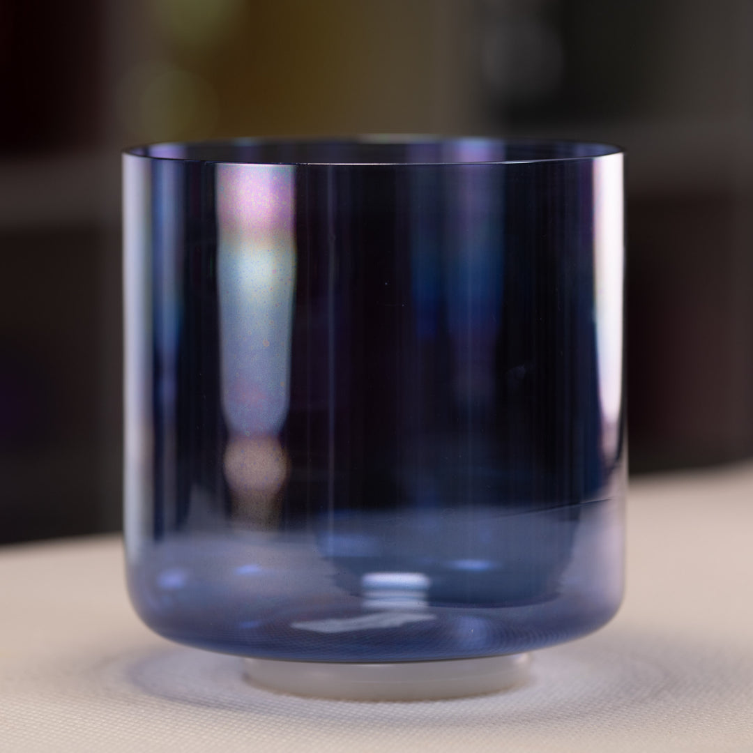 Blue crystal singing bowl