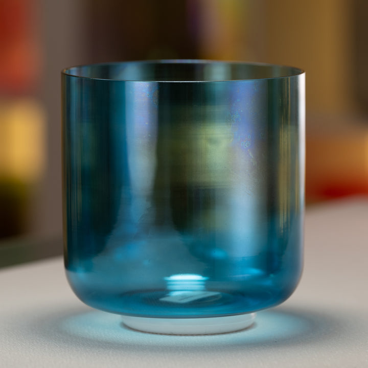 7.5" C#-6 Caribbean Blue Crystal Singing Bowl from Bowls of Sound
