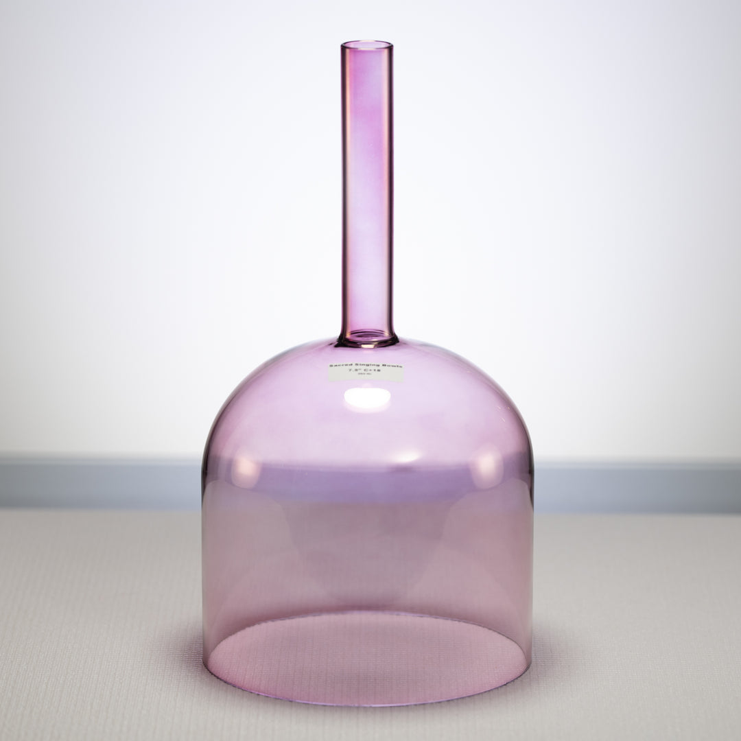 Handheld crystal singing bowl