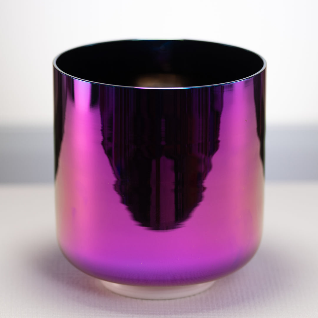 Purple 4th octave crystal singing bowl
