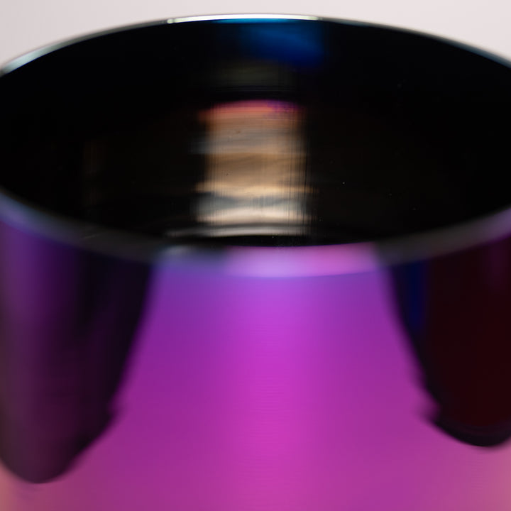 Celestial rainbow singing bowl close up