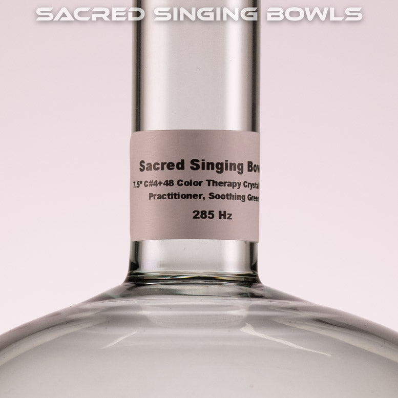 Handheld crystal singing bowl for sound healing