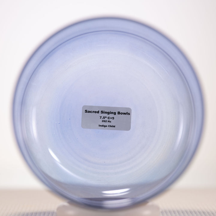 Sacred Singing Bowls™ product label with bowl specifications
