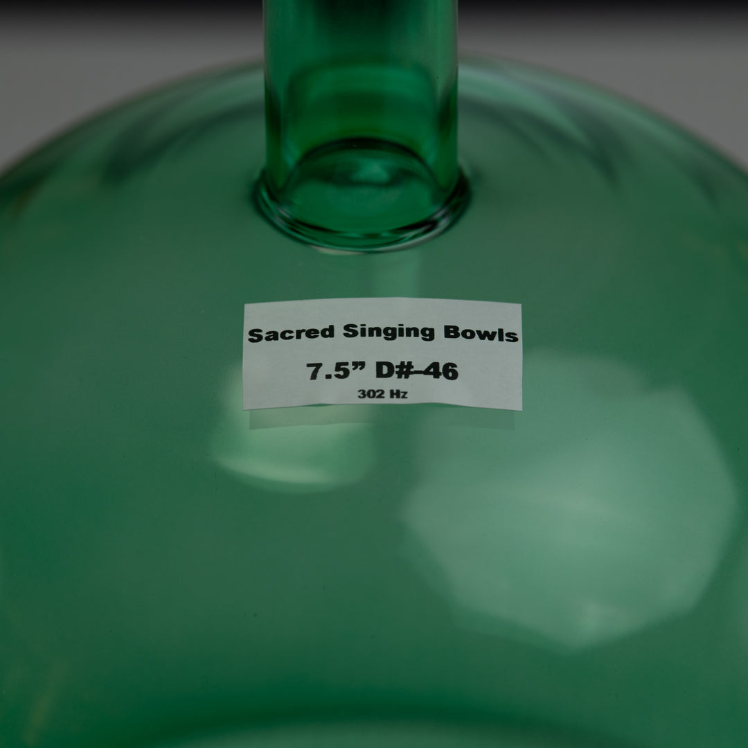 Sacred Singing Bowls™ product label with bowl specifications
