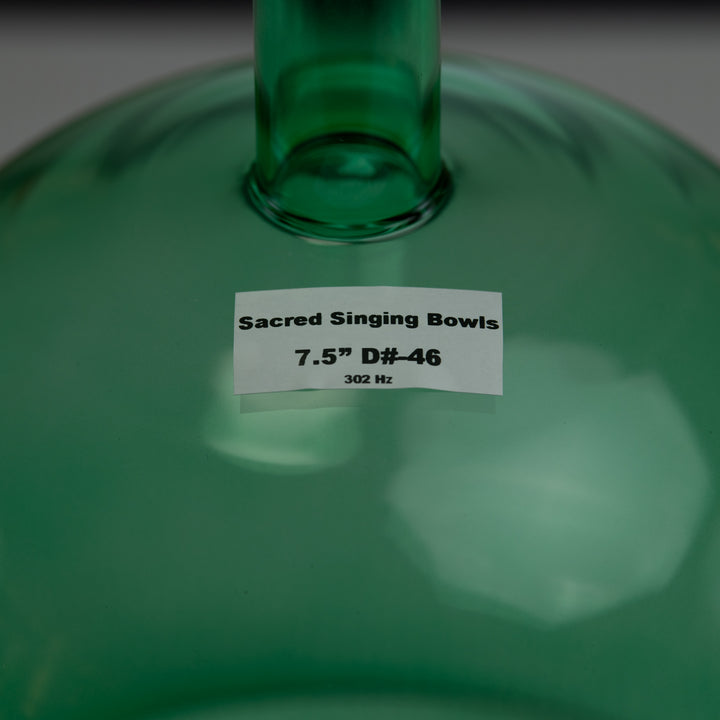 Sacred Singing Bowls™ product label with bowl specifications