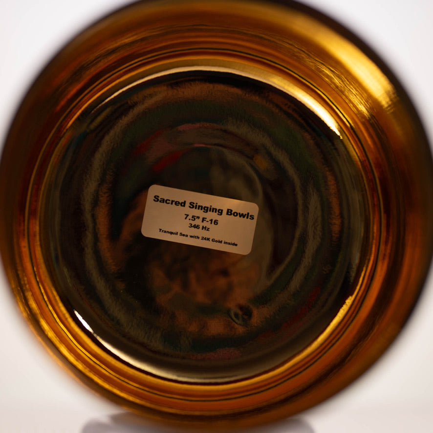 Blue & gold singing bowl