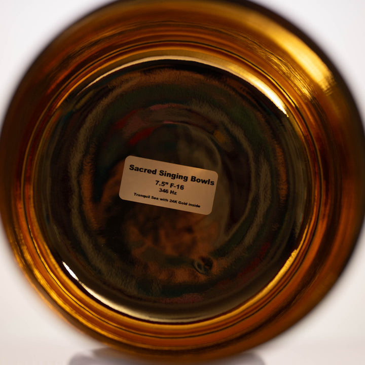 Blue & gold singing bowl