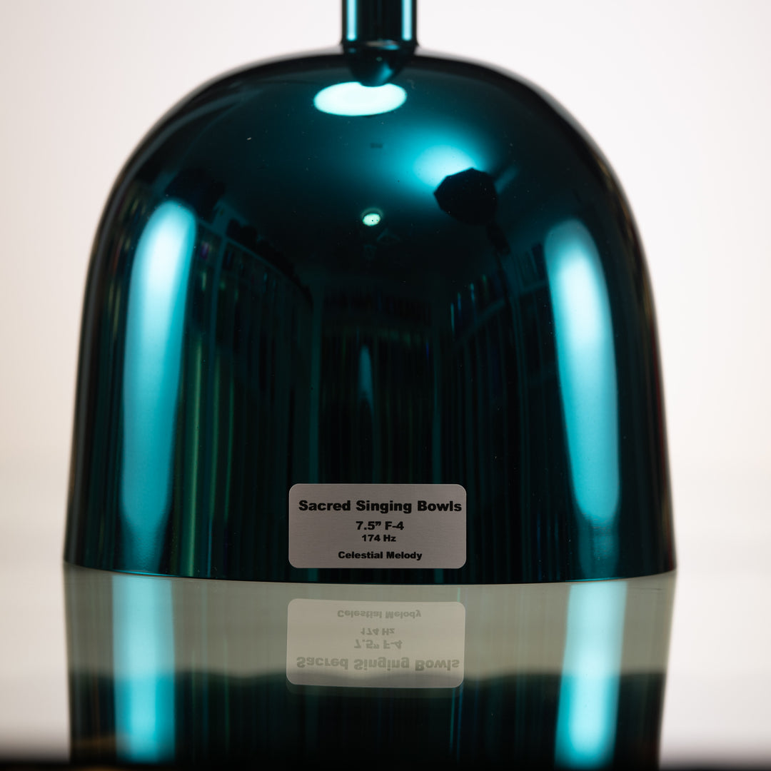 Sacred Singing Bowls™ label with bowl specifications