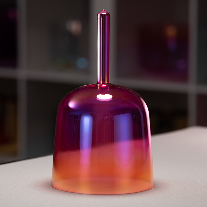 Pink & orange throat chakra singing bowl