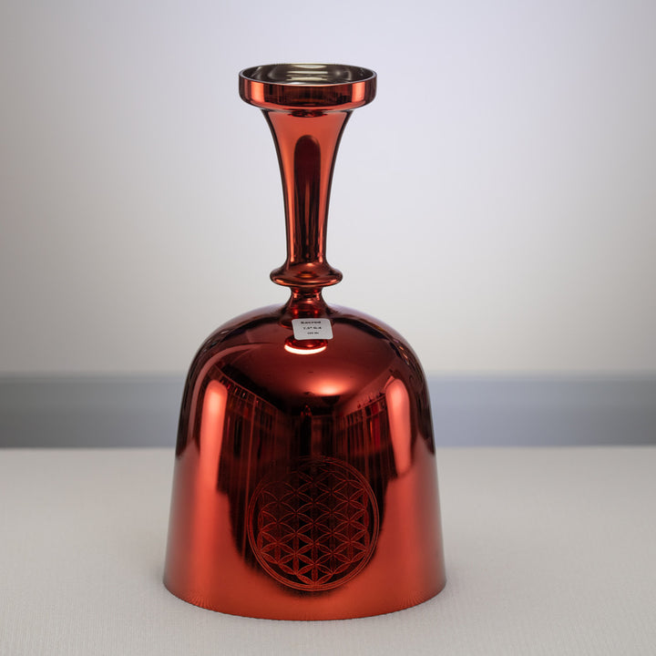 Engraved crystal singing bowl