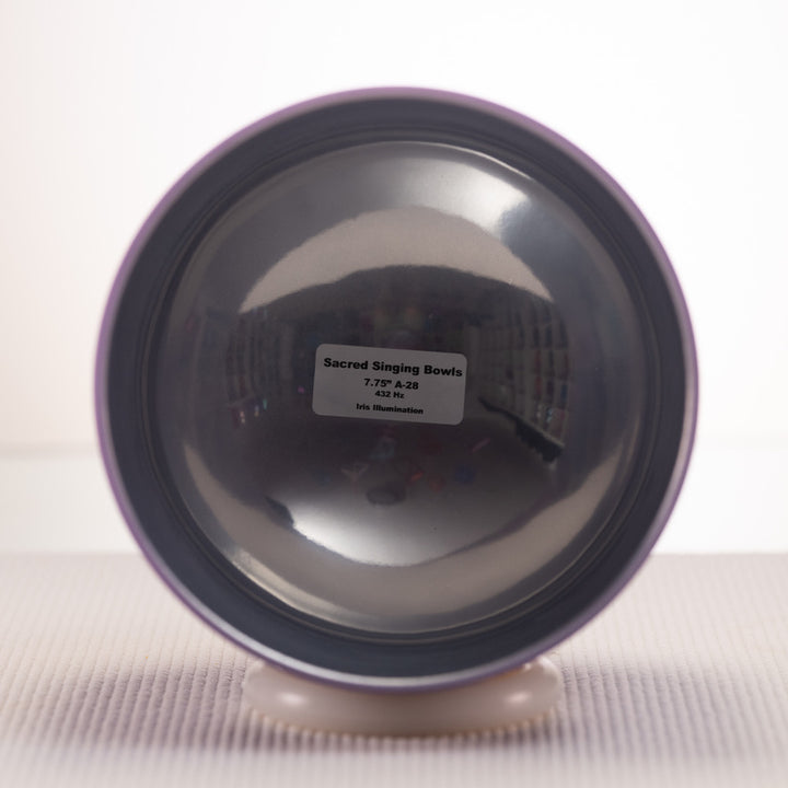 Sacred Singing Bowls™ label with bowl specifications