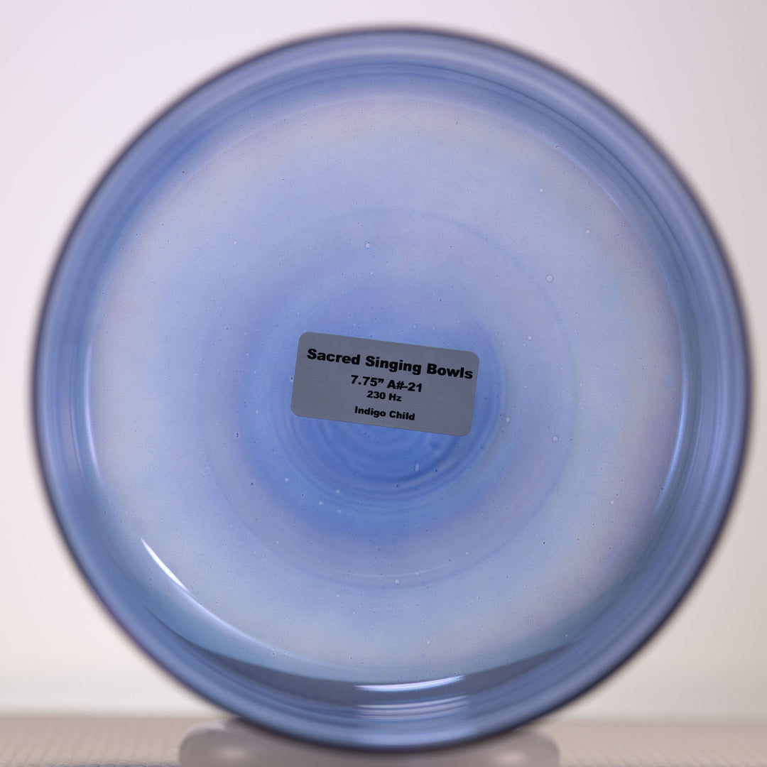 Sacred Singing Bowls™ product label with bowl specifications