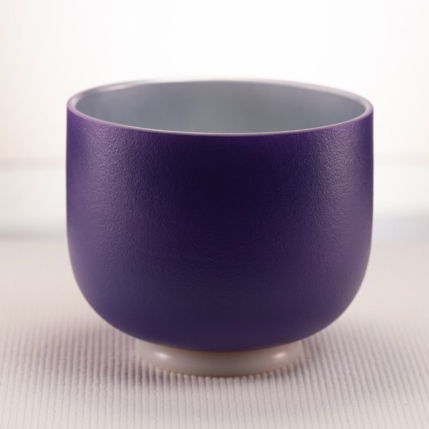 7.75" D-29 Frosted Iris Illumination Crystal Singing Bowl from Sacred Singing Bowls™