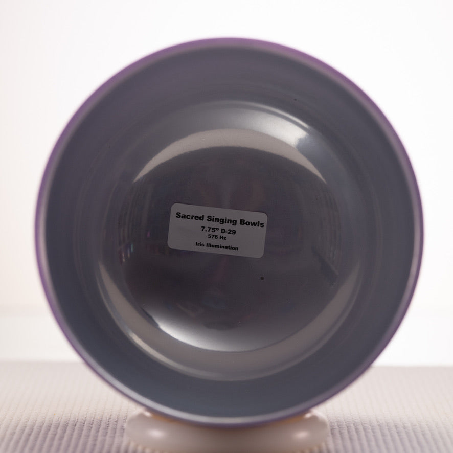Sacred Singing Bowls™ label with bowl specifications