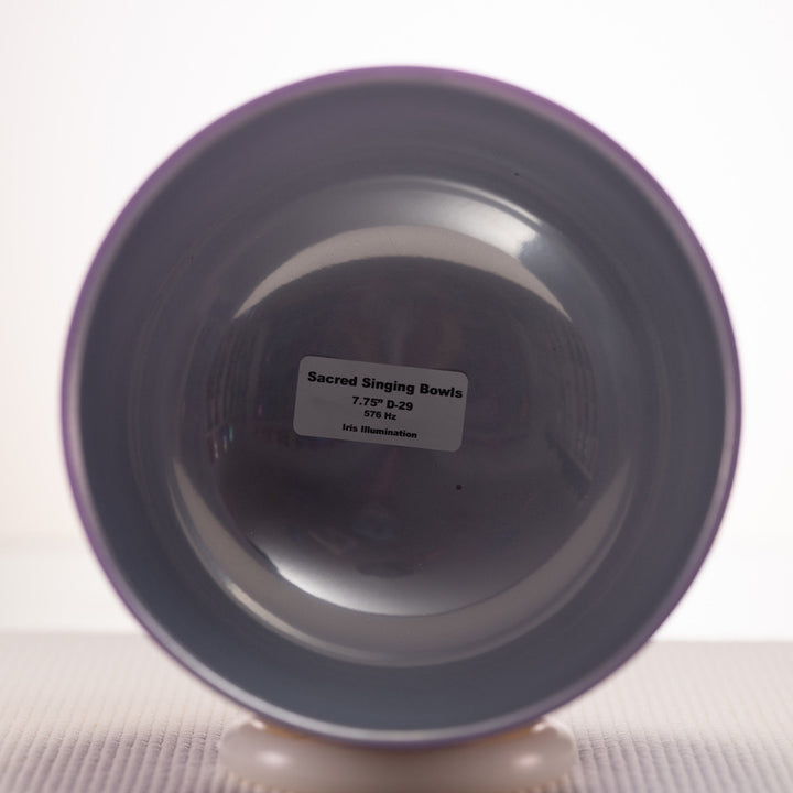 Sacred Singing Bowls™ label with bowl specifications