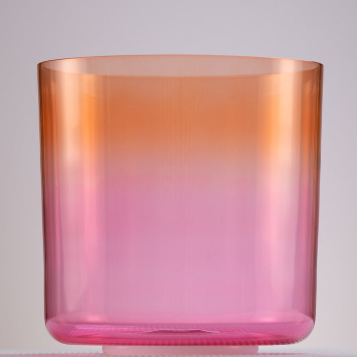 Pink & orange singing bowl for relaxation